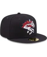 Men's New Era Navy Binghamton Rumble Ponies Authentic Collection 59FIFTY Fitted Hat