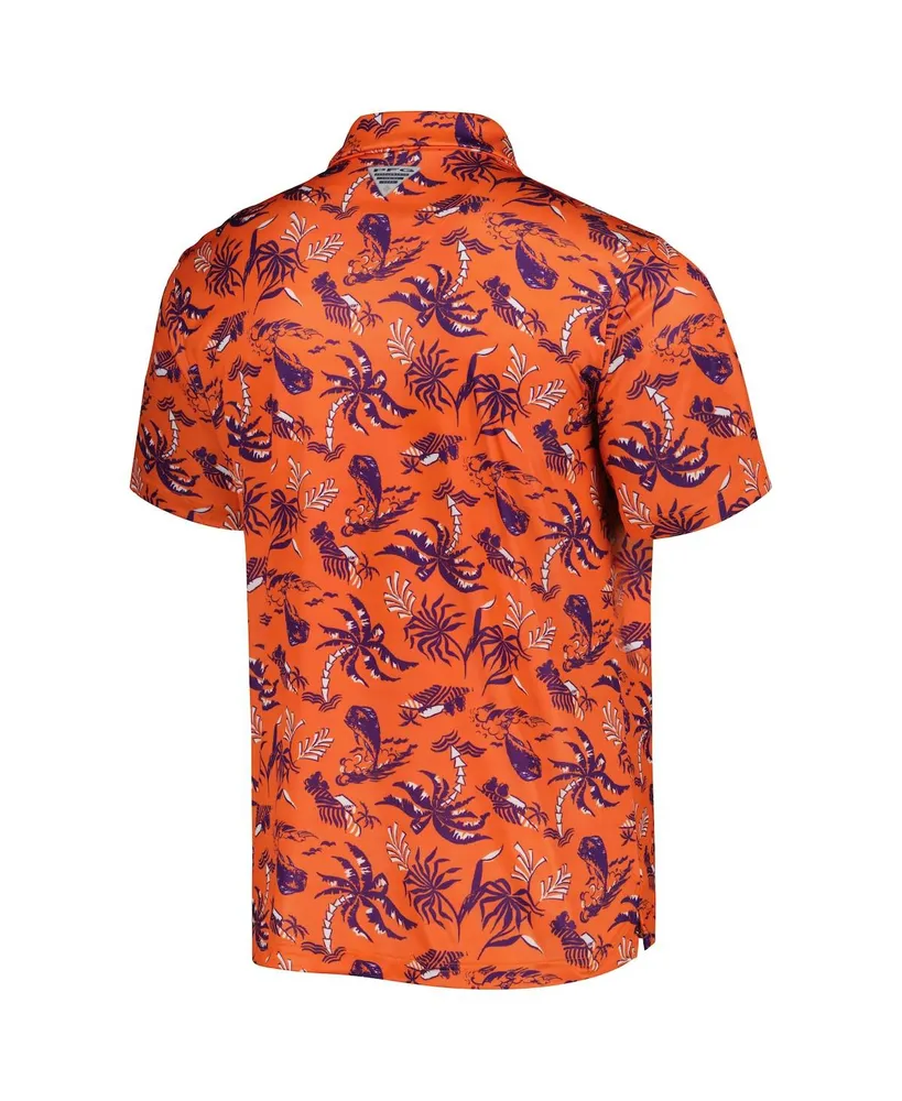 Men's Columbia Orange Clemson Tigers Super Terminal Tackle Omni-Shade Polo Shirt