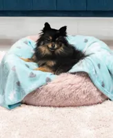 Juicy Couture Plush Flannel Pet Throw Blanket, Scottie Hearts