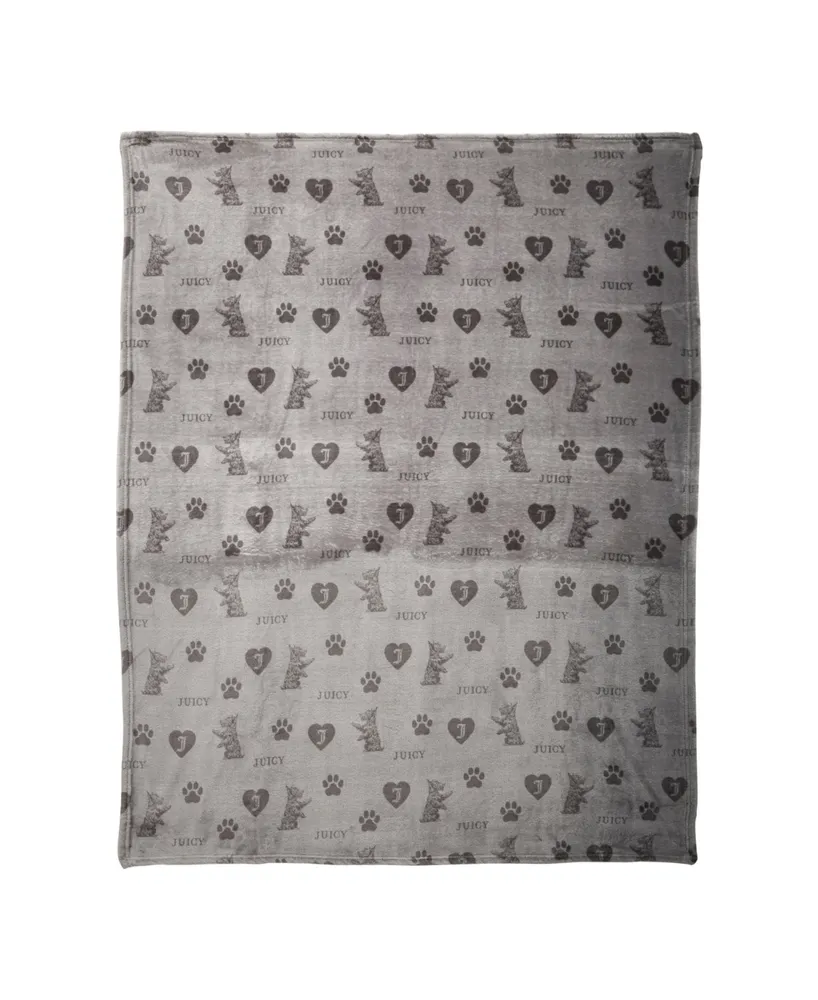 Juicy Couture Pet Throw Blanket, Scottie Paw