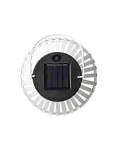Glitzhome 9.75" H Metal Woven Solar Powered Outdoor Hanging Lantern