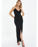 Quiz Women's Embellished Strap Evening Dress