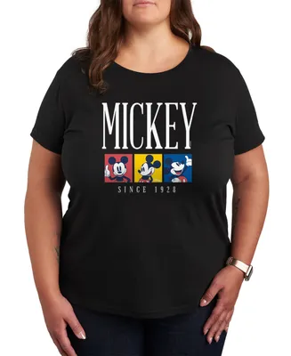 Hybrid Apparel Trendy Plus Size Mickey Mouse Graphic T-shirt