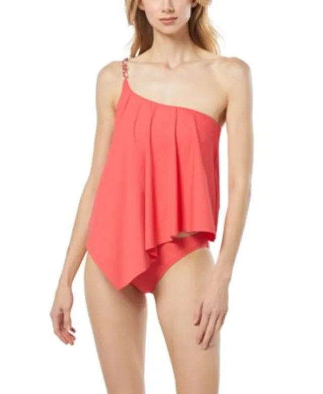 Michael Michael Kors Tie Hem Tankini Top Swim Bottom