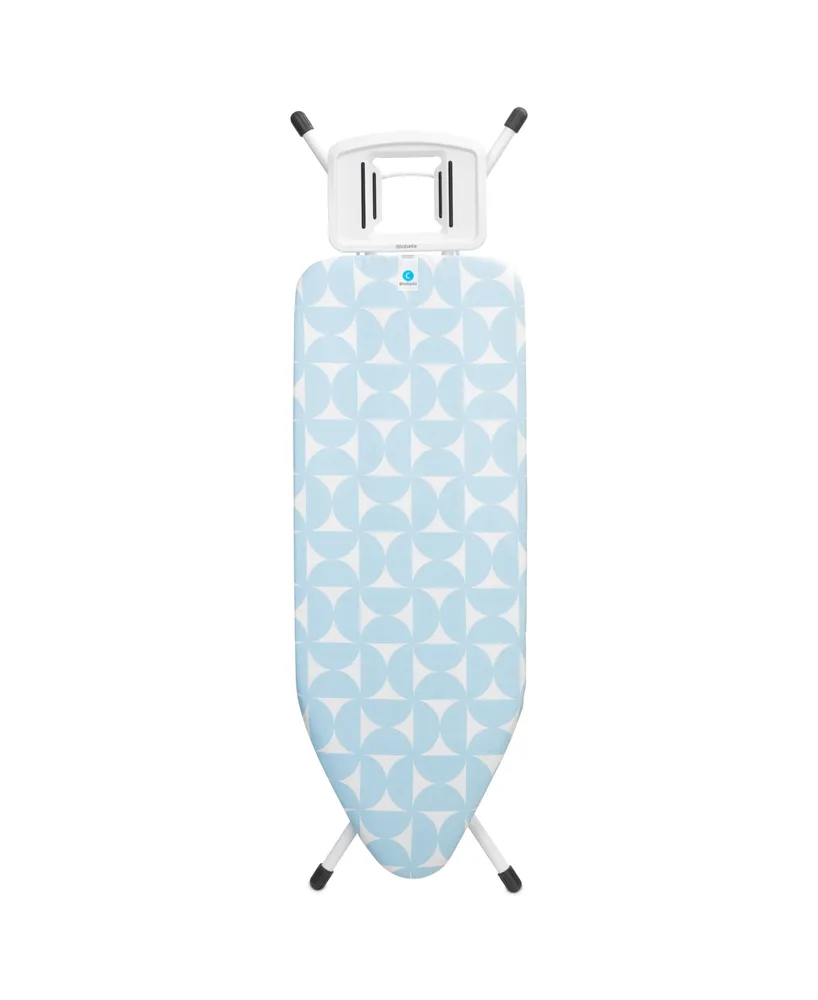 Ironing Board C, 49" x 18", 124 45 Centimeter - Solid Steam Iron Rest, 1" 25 Millimeter White Frame