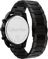 Calvin Klein Men's Multifunction Black Stainless Steel Bracelet Watch 44mm