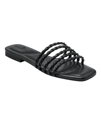 Bandolino Women's Soyou Open Toe Flat Slip On Sandals