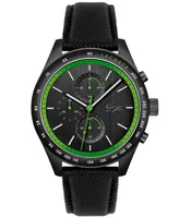 Lacoste Men's Apext Leather Strap Watch 44mm