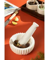 Milan Marble Mortar Pestle