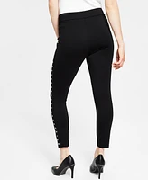 Bar Iii Petite Side-Studded Stretch Leggings, Created for Macy's