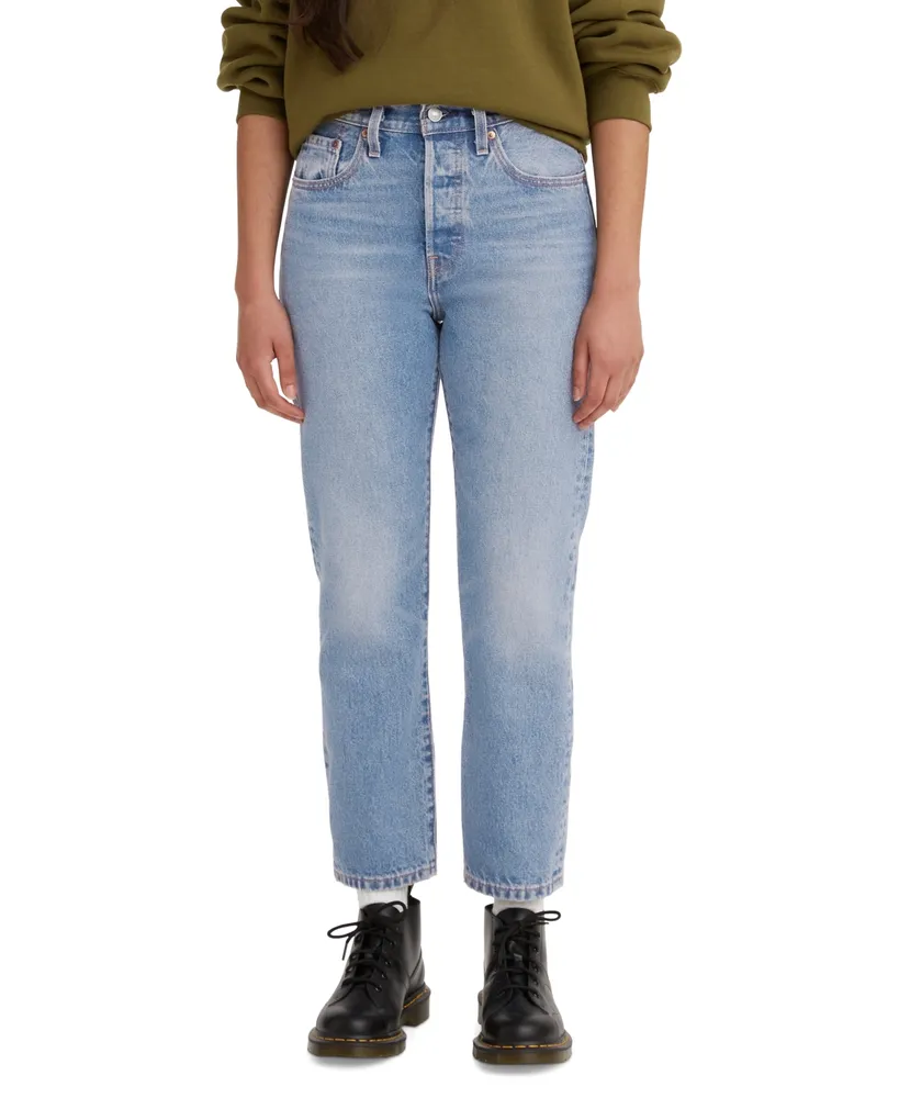 Levi's 501 Cropped Straight-Leg High Rise Jeans