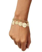 Euro Coin Charm Bracelet in 14k Gold Vermeil