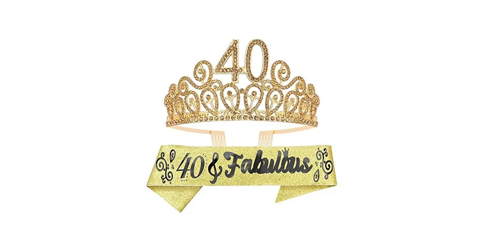 MEANT2TOBE 40th Birthday Sash and Tiara for Women