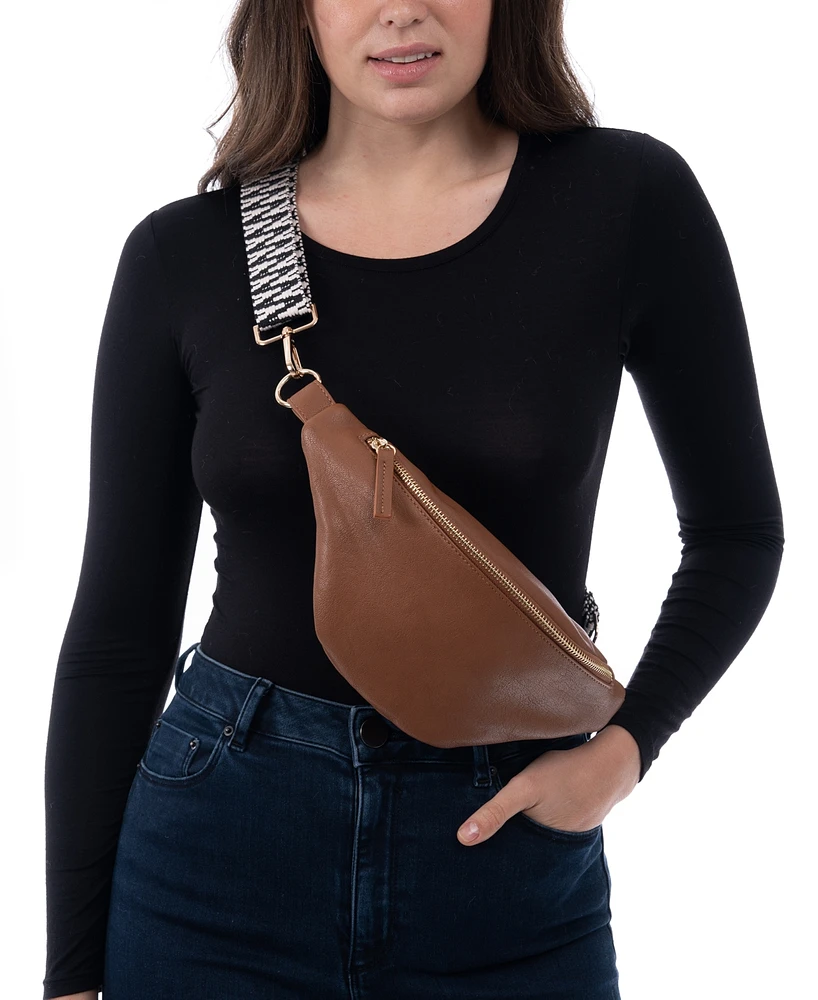 I.n.c. International Concepts Bean-Shaped Fanny Pack With Interchangeable Straps, Created for Macy's