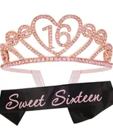 16th Birthday Sash and Tiara for Girls