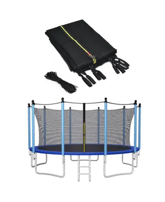 15FT Trampoline Replacement Safety Enclosure Net Weather-Resistant