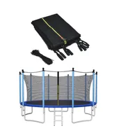 Costway 15FT Trampoline Replacement Safety Enclosure Net Weather-Resistant