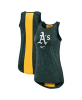 Women's Nike Green Oakland Athletics Right Mix High Neck Tank Top