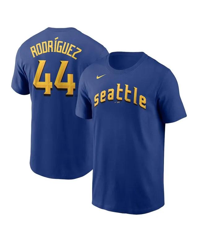 Men's Nike Julio Rodriguez Navy Seattle Mariners Name & Number T-Shirt