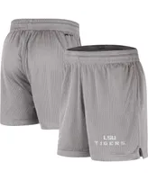 Men's Nike Gray Lsu Tigers Mesh Performance Shorts