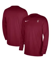 Men's Nike Cardinal Stanford Cardinal 2023 Sideline Coaches Long Sleeve Performance Top