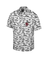 Men's Colosseum White Boston College Eagles Spontaneous is Romantic Camp Button-Up Shirt