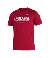 Men's adidas Crimson Indiana Hoosiers Sideline Football Locker Practice Creator Aeroready T-shirt