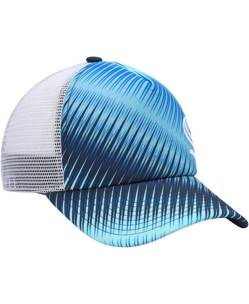 Women's adidas Light Blue, White Seattle Kraken Graphic Foam Trucker Snapback Hat