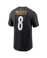 Men's Nike Kenny Pickett Black Pittsburgh Steelers Player Name and Number T-shirt