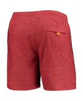 Men's Tommy Bahama Red Atlanta Falcons Naples Layered Leaves Swim Trunks