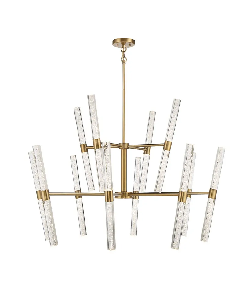 Savoy House Arlon -Light Led Chandelier in Warm Brass