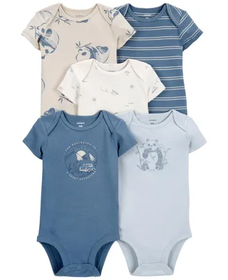 Carter's Baby Boys Short Sleeve Bodysuits, Pack of 5