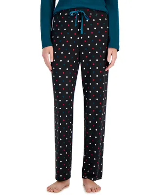 Charter Club Women's Soft Knit Printed Pajama Pants, Created for Macy's