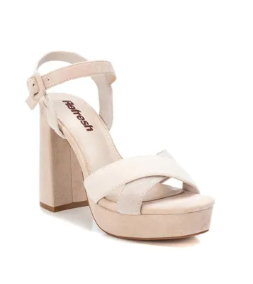 Women's Heeled Suede Sandals With Platform By Xti