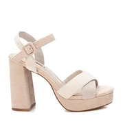 Women's Heeled Suede Sandals With Platform By Xti