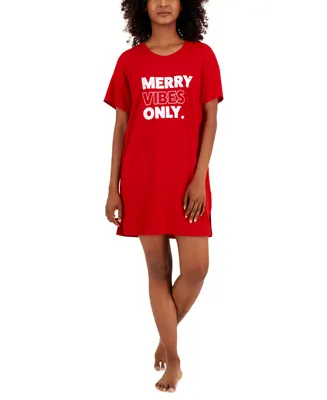 Jenni Women's Short-Sleeve Printed Sleepshirt, Created for Macy's