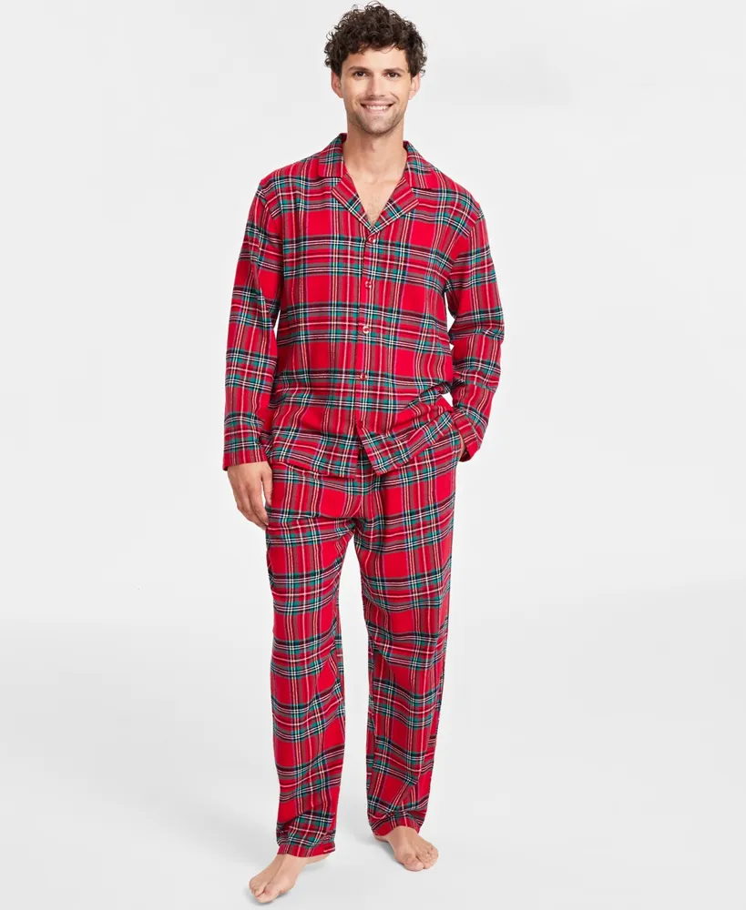 Matching Family Pajamas Men's Brinkley Cotton Plaid Pajamas Set, Created for Macy's