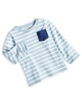 First Impressions Toddler Boys Festive Stripe Pocket T Shirt, Created for Macy's