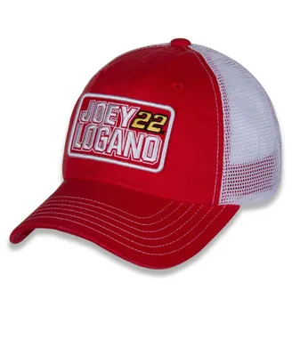 Women's Team Penske Red and White Joey Logano Name and Number Patch Adjustable Hat