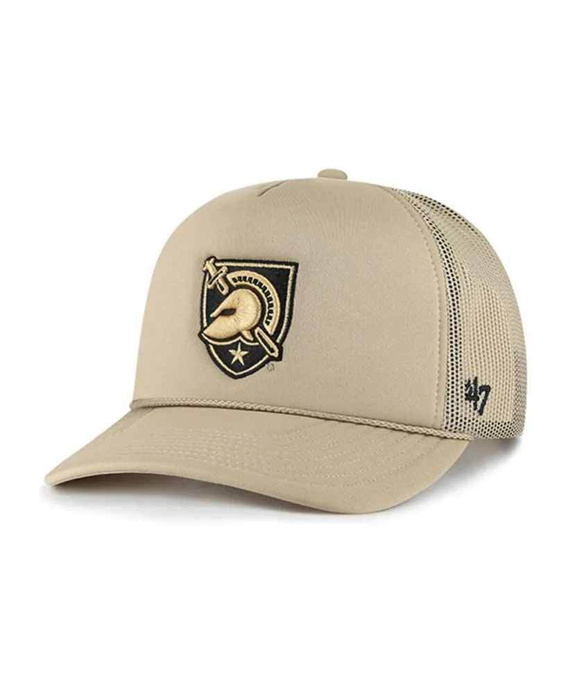 Men's '47 Brand Khaki Army Black Knights Foam Front Mesh Trucker Snapback Hat