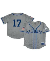 Men's Rings & Crwns #17 Gray St. Louis Stars Mesh Button-Down Replica Jersey