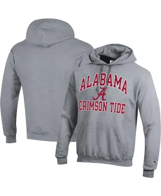 Men's Champion Heather Gray Alabama Crimson Tide High Motor Pullover Hoodie