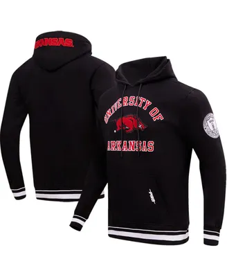 Men's Pro Standard Black Arkansas Razorbacks Classic Stacked Logo Pullover Hoodie