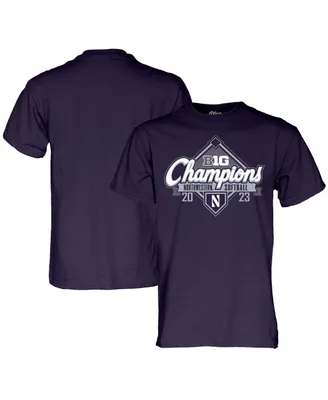 Men's Blue 84 Purple Northwestern Wildcats 2023 Big Ten Softball Regular Season Champions T-shirt