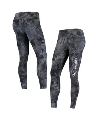 Women's Concepts Sport Black Houston Texans Burst Tie-Dye Leggings