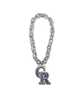 Silver Colorado Rockies Team Logo Fan Chain