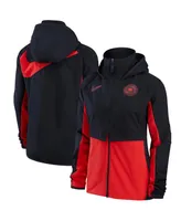 Women's Nike Black Portland Thorns Fc All-Weather Raglan Performance Full-Zip Hoodie Jacket