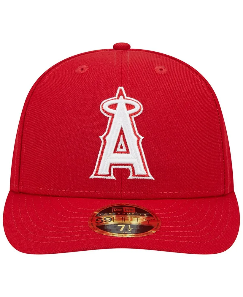 Men's New Era Scarlet Los Angeles Angels Low Profile 59FIFTY Fitted Hat
