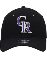 Big Boys and Girls New Era Black Colorado Rockies Core Classic 9TWENTY Adjustable Hat