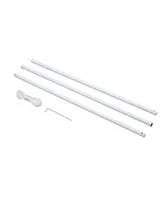 Outsunny Sun Sail Shade Canopy Adjustable Installation Pole/Pipe Kit White